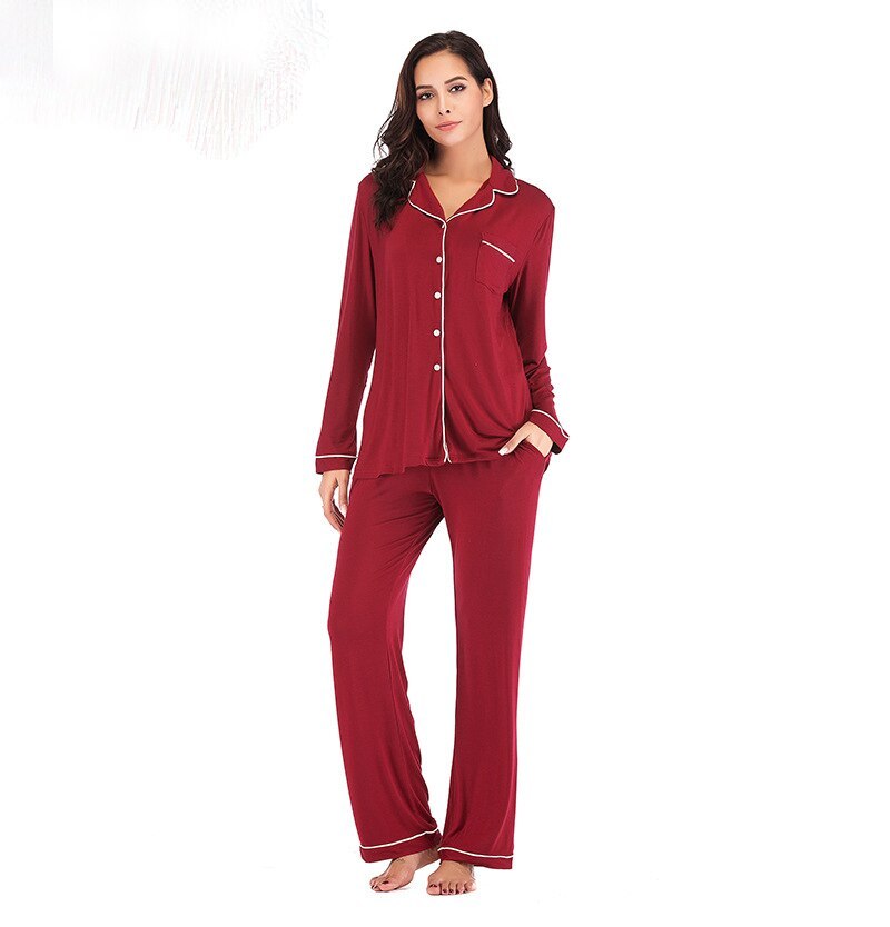 Modal Classic Pajamas with Piping