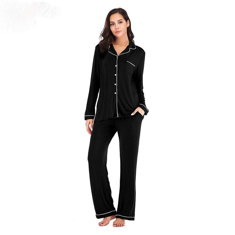 Modal Classic Pajamas with Piping