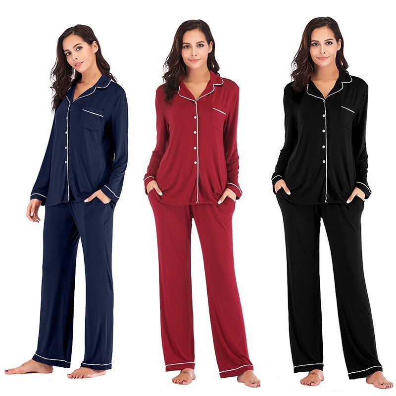 Modal Classic Pajamas with Piping