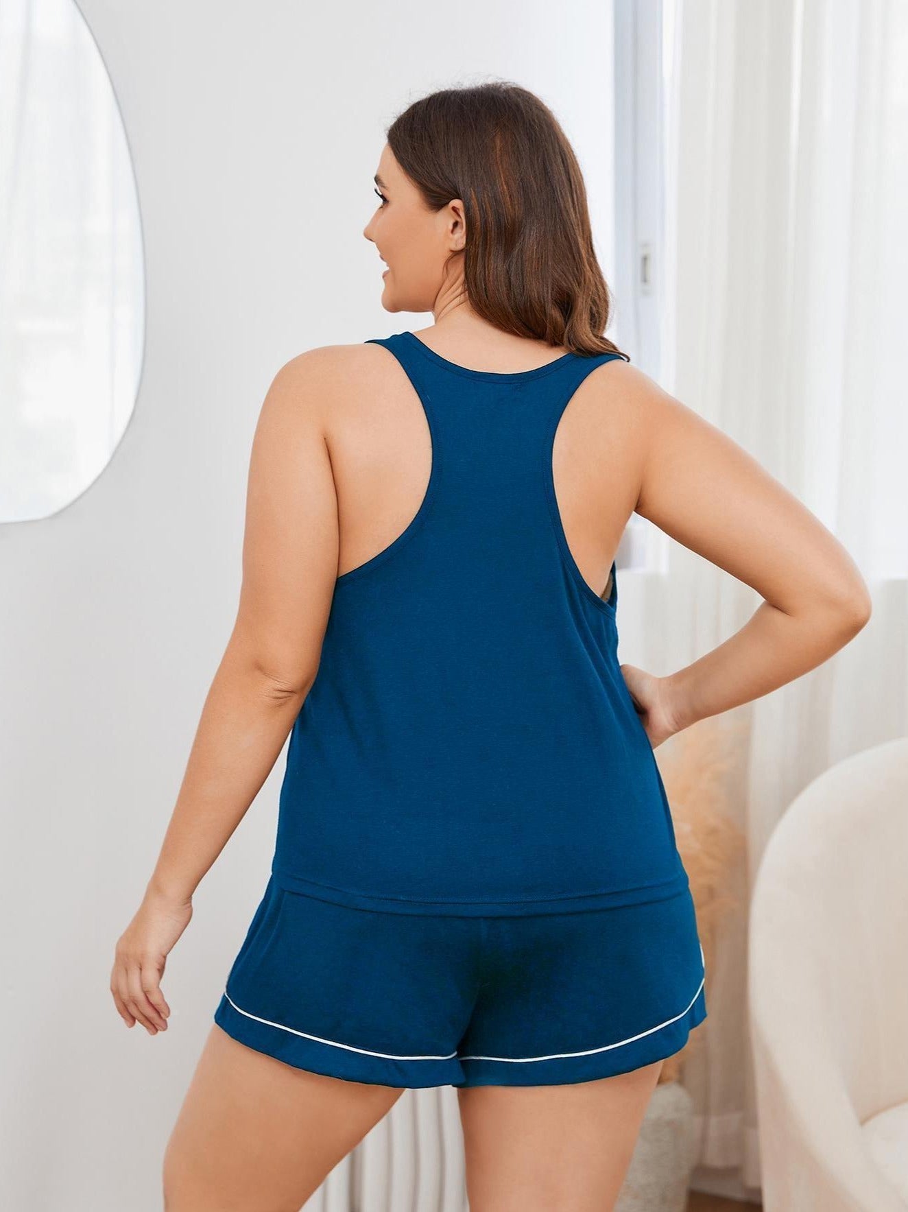 Plus Size Summer/Spring Razorback & Shorts Pajamas