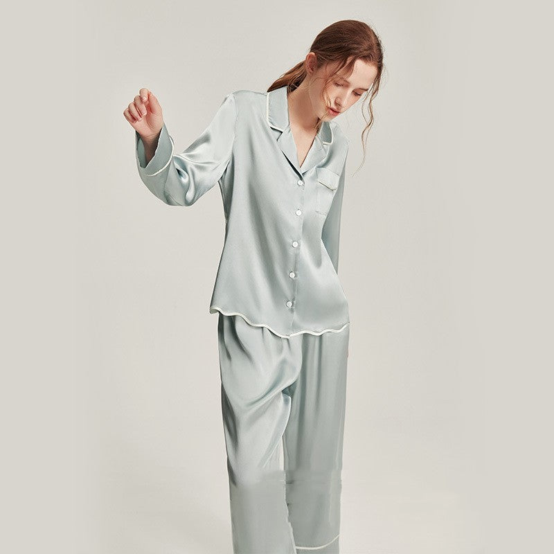 Solid Colored 100% Mulberry Silk Pajamas