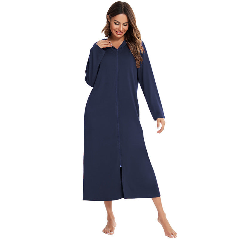 Long Zipper Front Robe