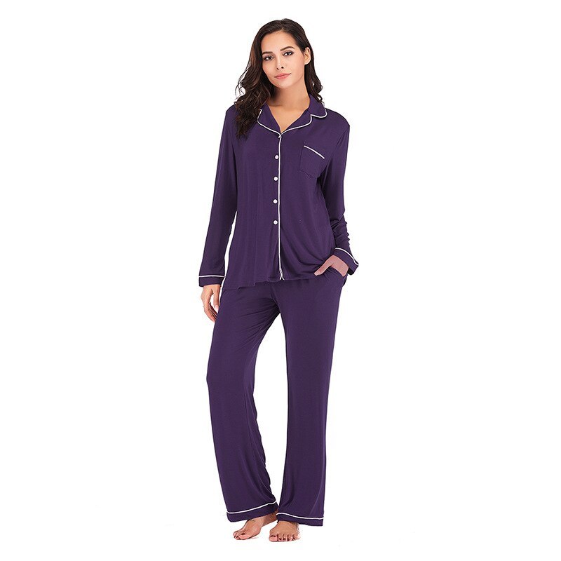 Modal Classic Pajamas with Piping
