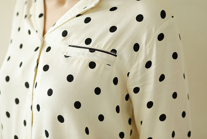 Black Polka-Dot Pajamas