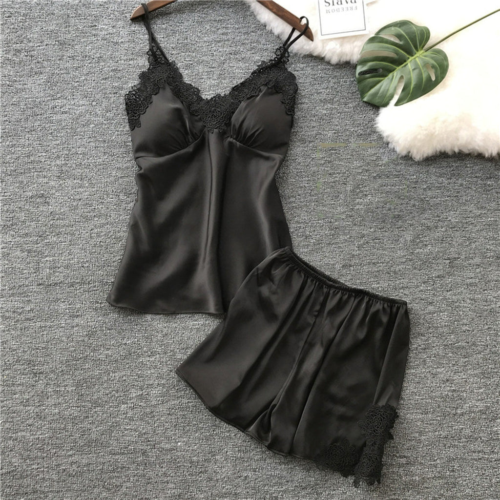 Satin & Lace Cami & Shorts