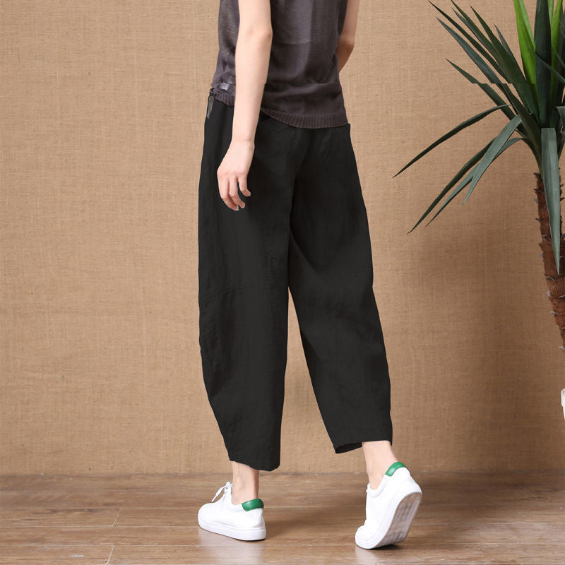 Linen Capri Pants