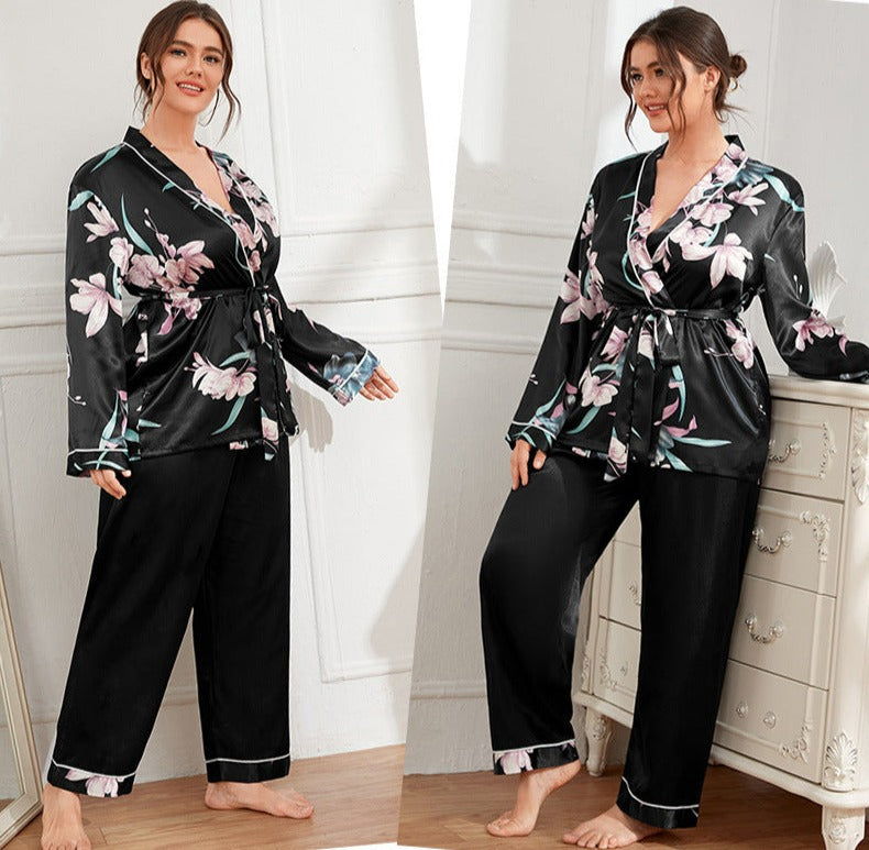 Sateen Wrap Top and Trousers