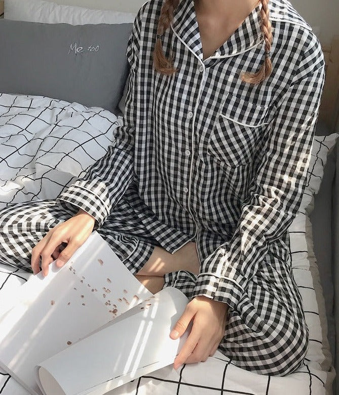 Classic Gingham Plaid Pajamas