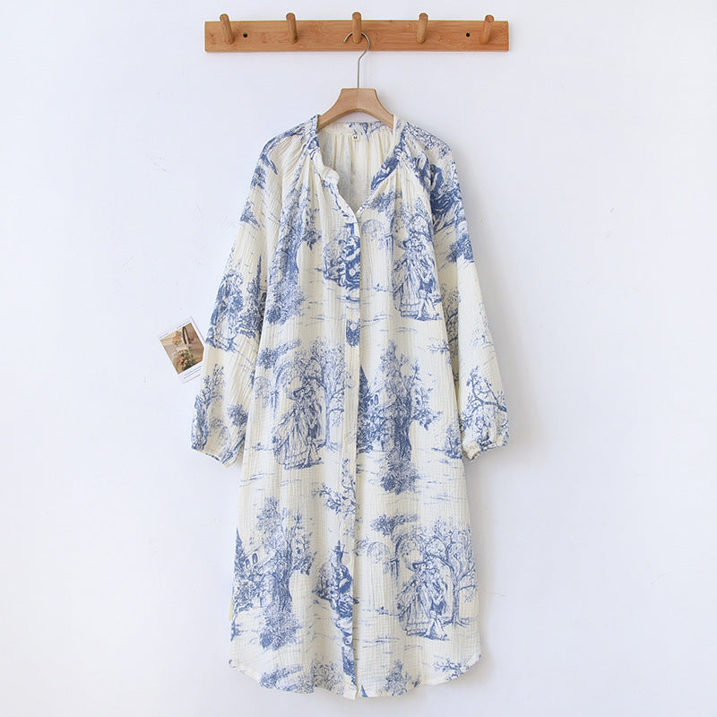Cotton Toile Print Nightdress
