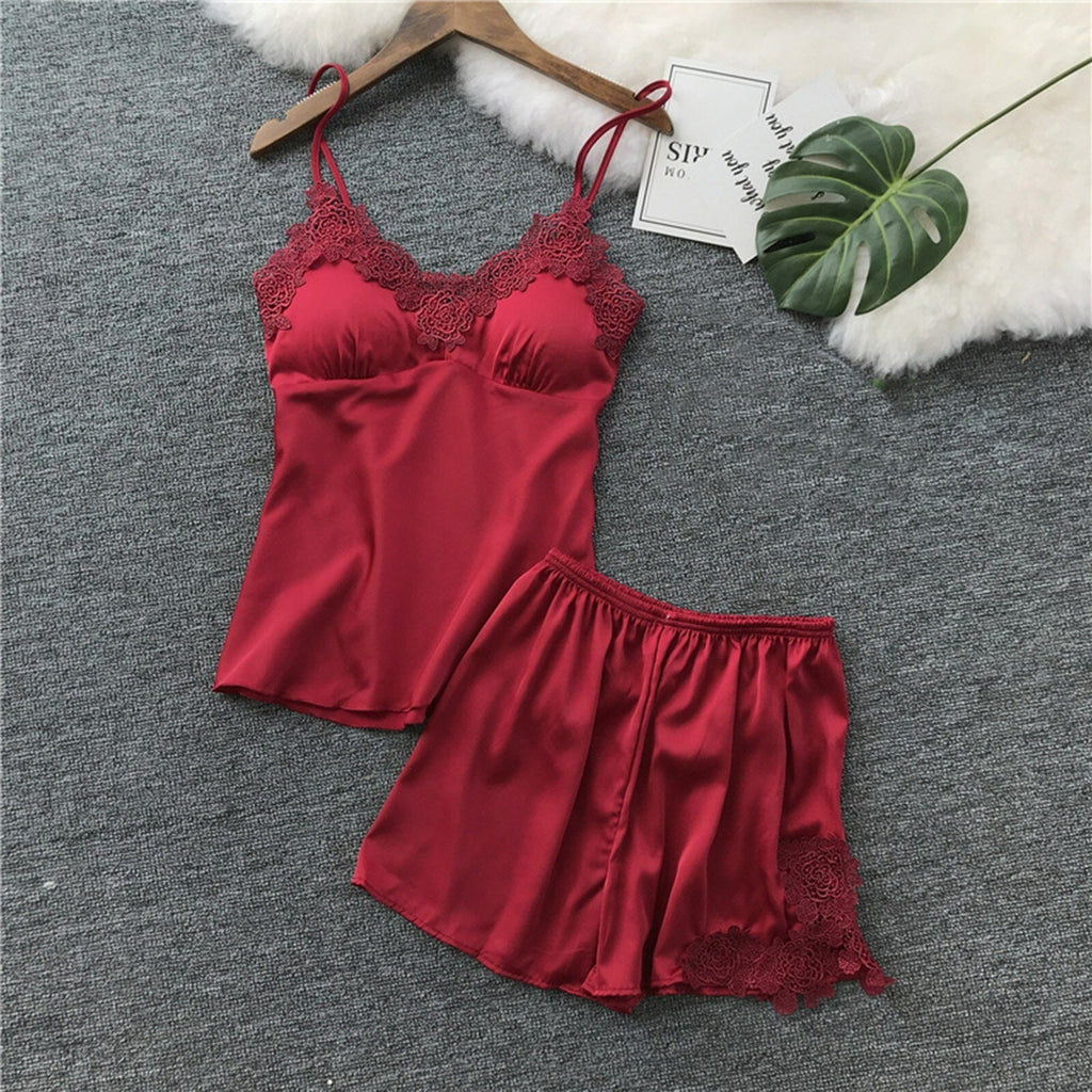 Satin & Lace Cami & Shorts