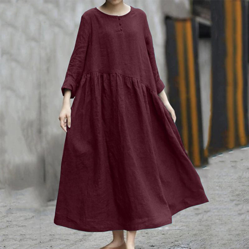 Drop Waist Cotton Dress