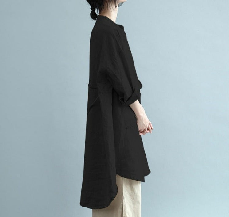 Cotton/Linen Full-Shirt