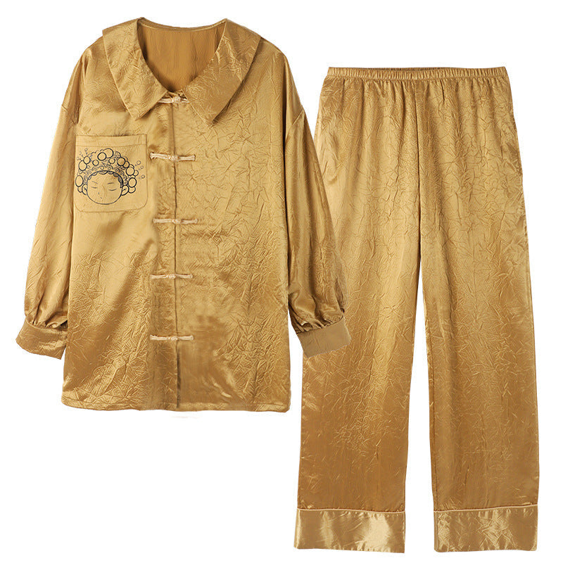 Golden Asian Style Pajamas