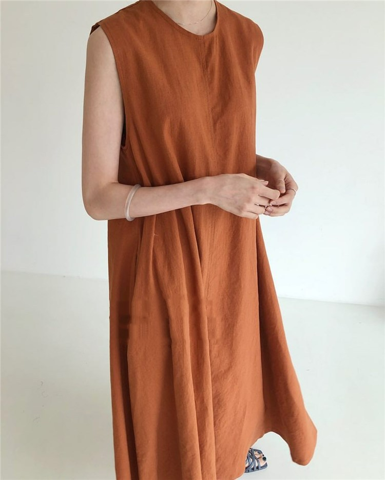 Chique Long-Over-Sized Linen Dress