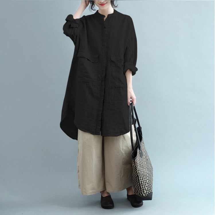 Cotton/Linen Full-Shirt