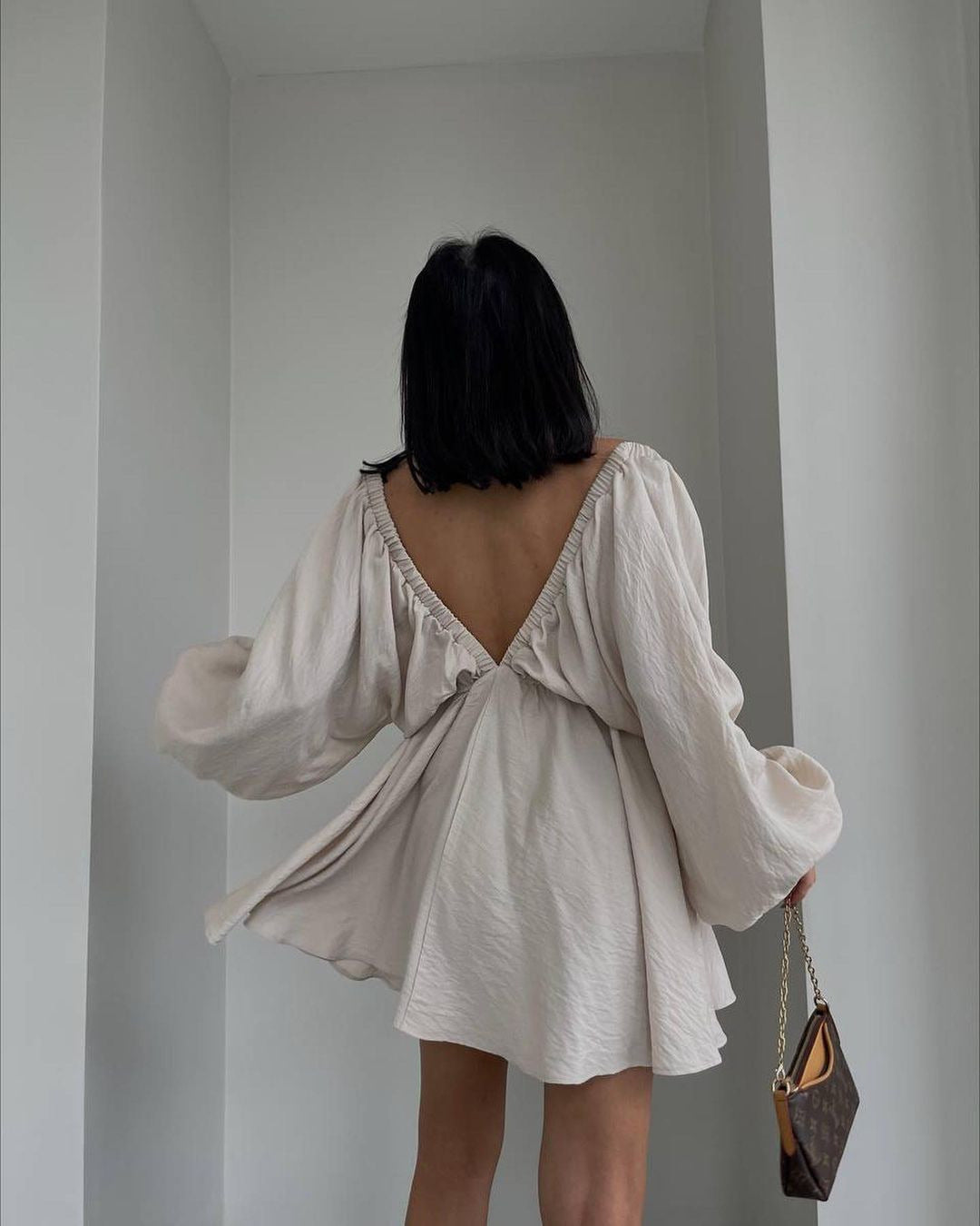 Lantern Sleeve Summer Dress