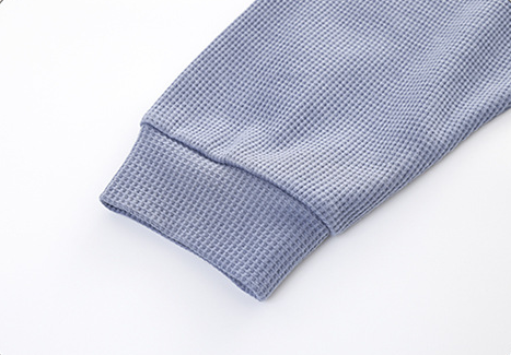 Ribbed Waffle Pattern Casual Pajamas