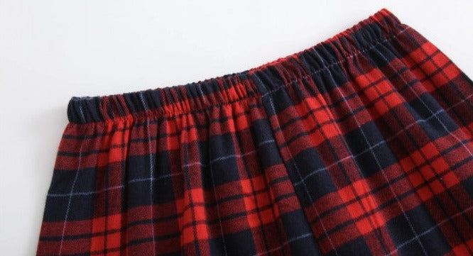 Winter Flannel Tartan Plaid Pajamas