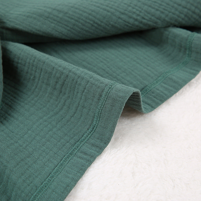 Cotton Gauze Shorts and Long Sleeve Pajamas