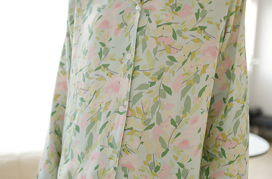 Spring Green Viscose Pajamas