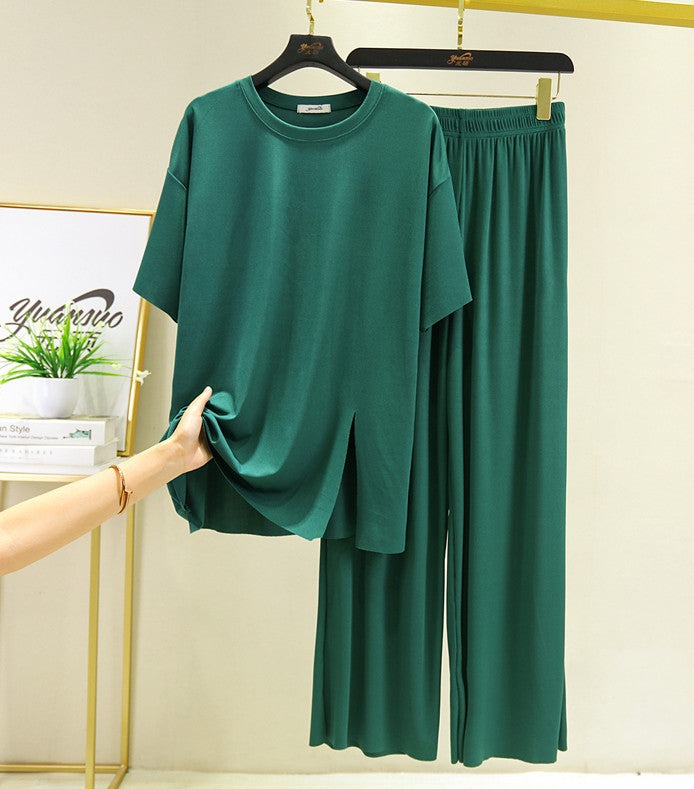 Classic Modal Short Sleeve & Trouser Pajamas