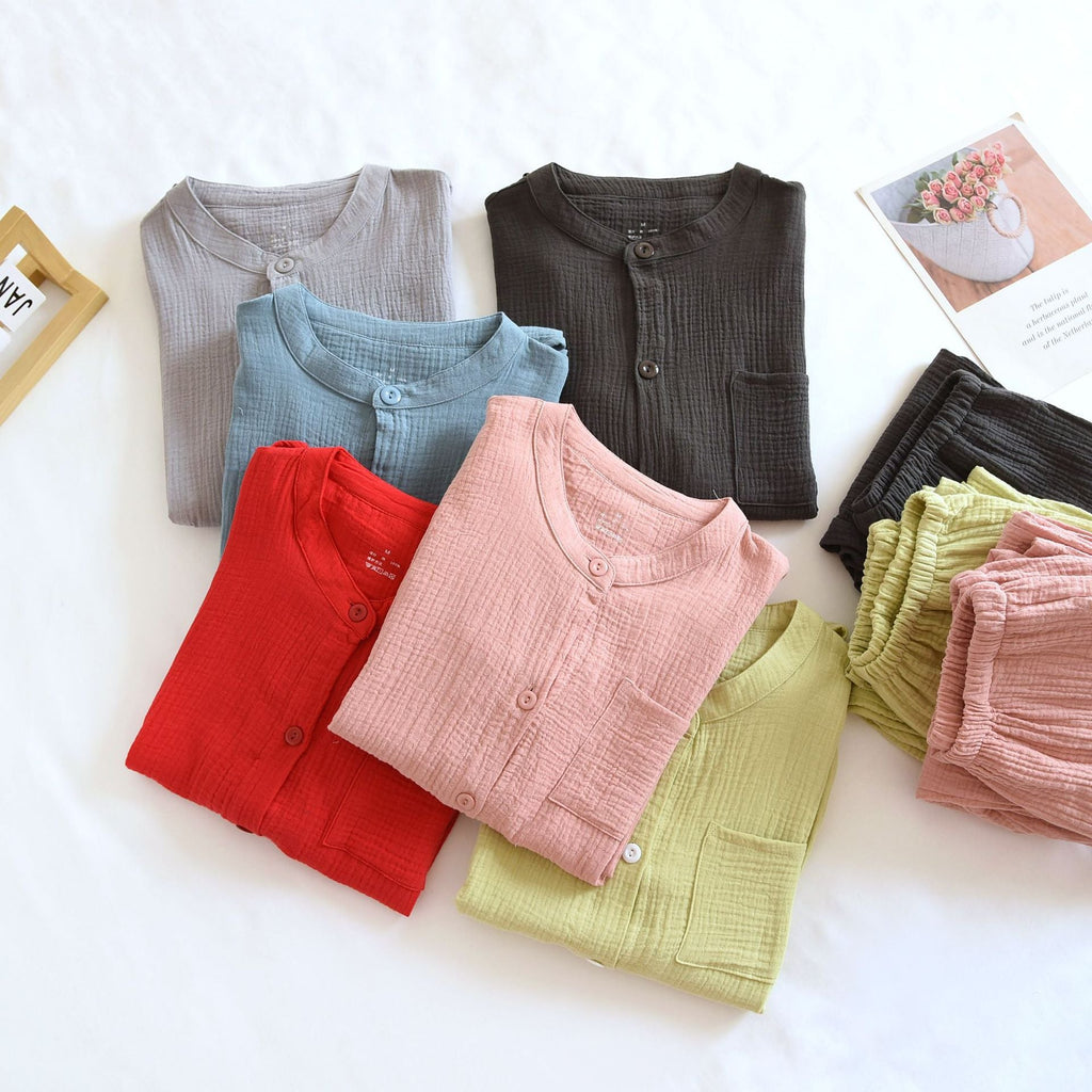 Gauze Crepe Cotton Pajamas