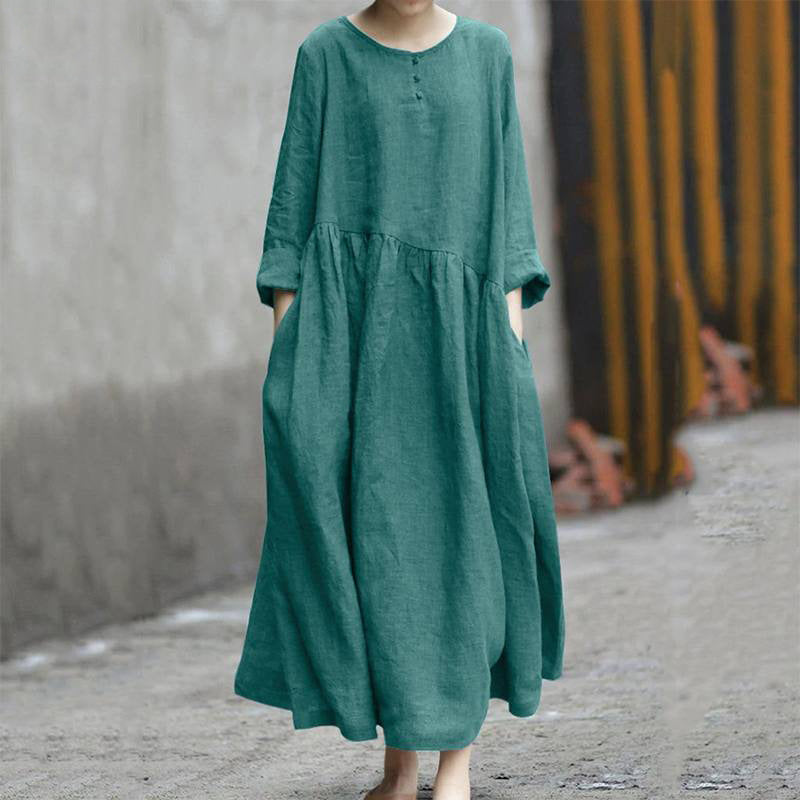Drop Waist Cotton Dress
