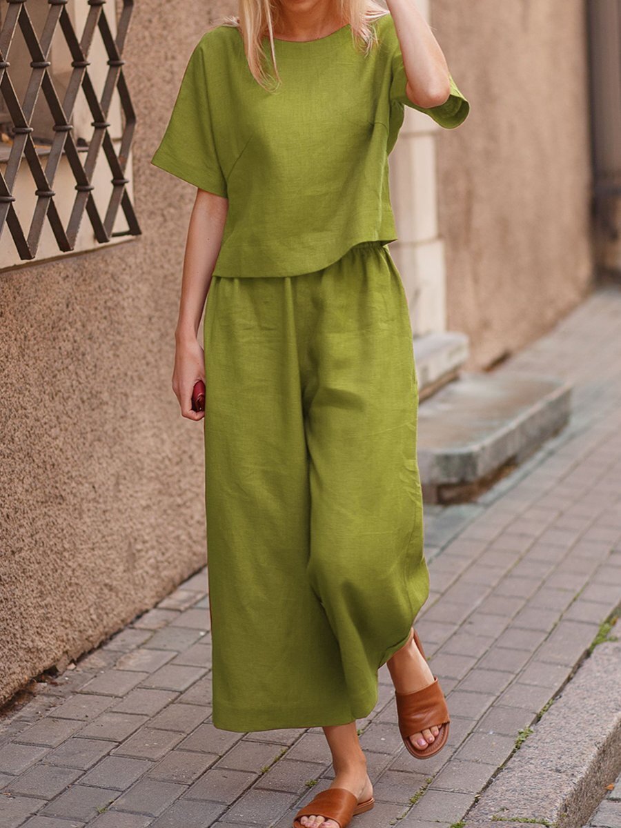 Cotton/Linen Top & Trousers