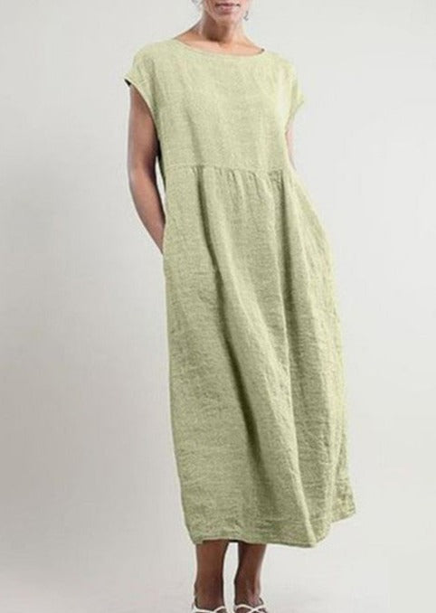 Loose Fit Soft Cotton Blend Dress