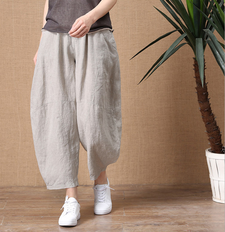 Linen Capri Pants