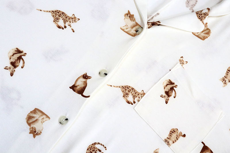 Cute Cat Print Modal Pajamas