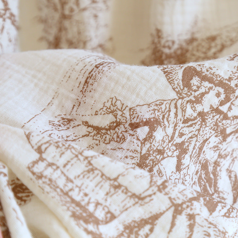 Toile Printed Cotton Gauze Pajamas