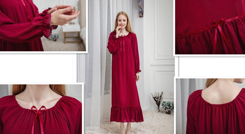 Long Sleeve Cotton Nightgown