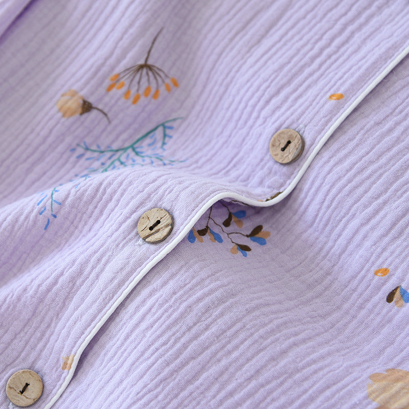 Lilac Cotton Gauze Pajamas