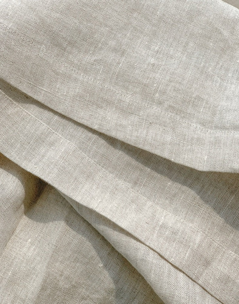 Off-Shoulder Hemp/Linen Sack Dress