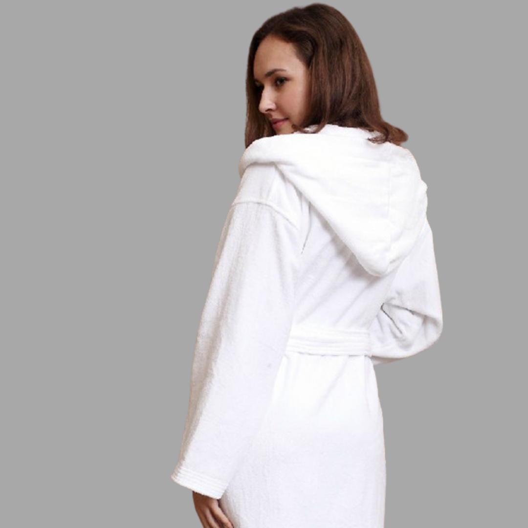 Hoodie Cotton Turkish Towel Robe