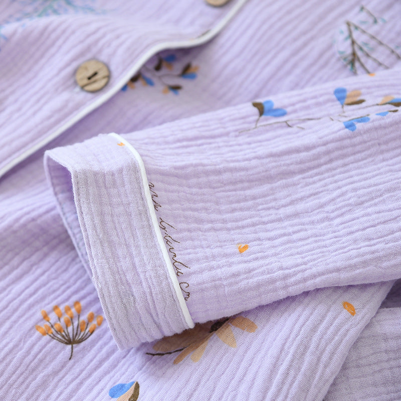 Lilac Cotton Gauze Pajamas