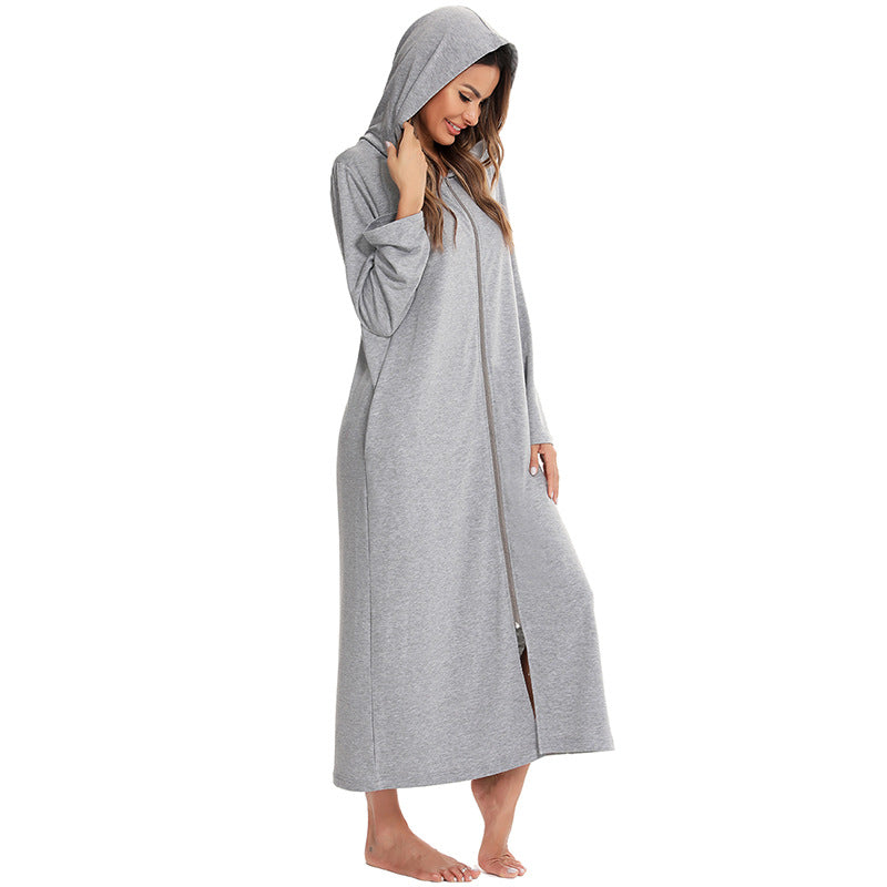 Long Zipper Front Robe