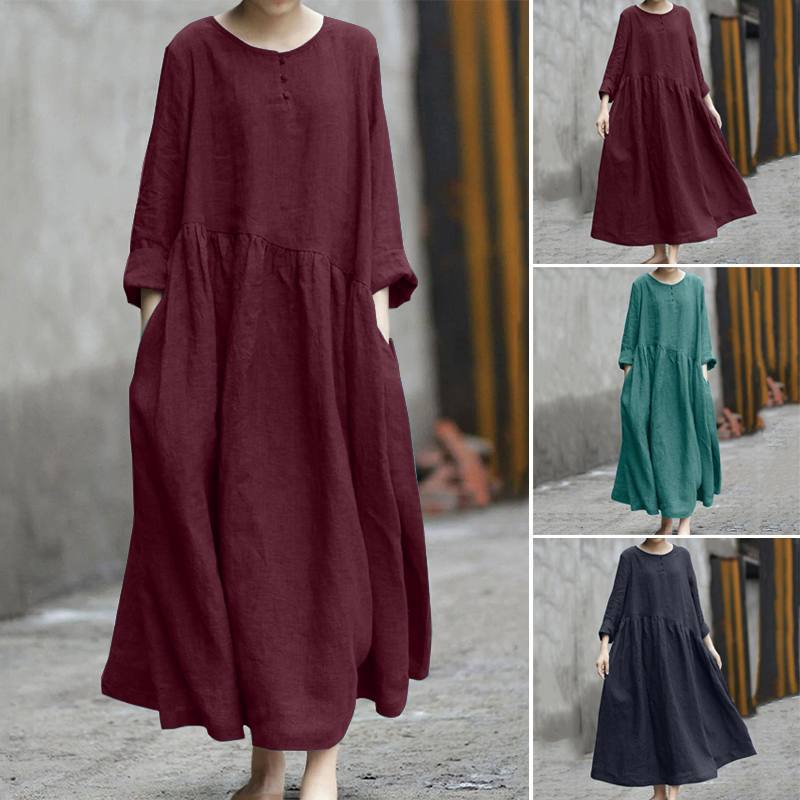 Drop Waist Cotton Dress