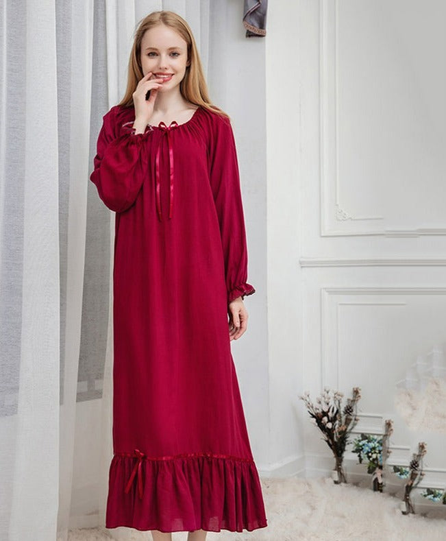 Long Sleeve Cotton Nightgown