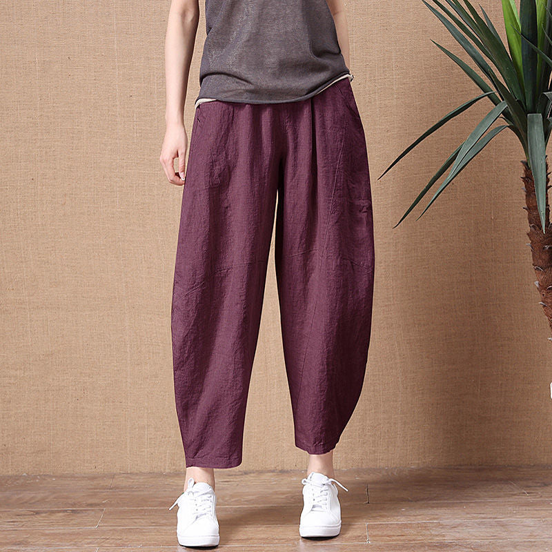 Linen Capri Pants