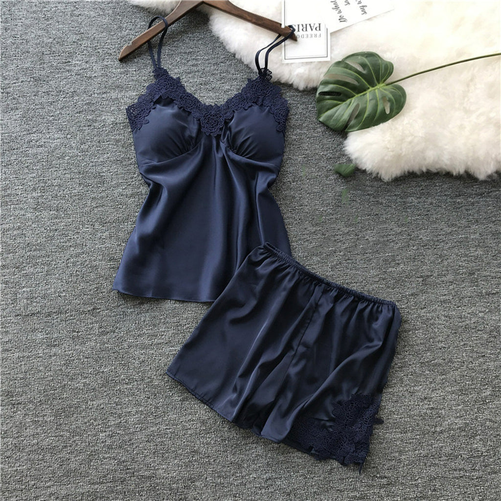 Satin & Lace Cami & Shorts