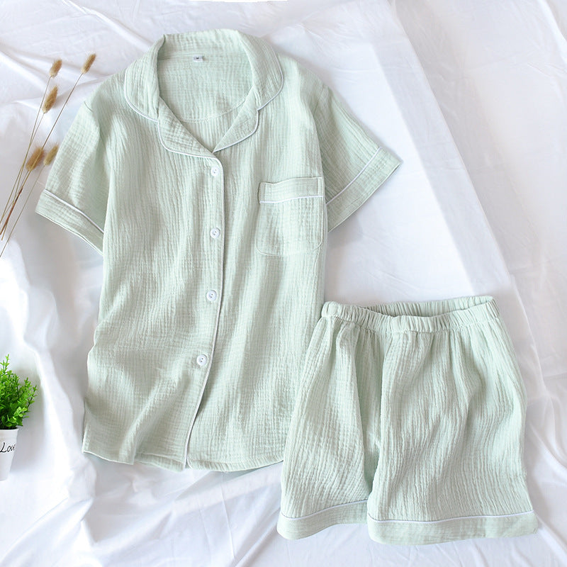 Cotton Gauze Crepe Short Pajamas