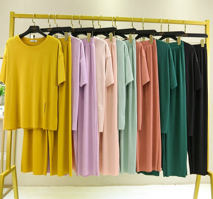 Classic Modal Short Sleeve & Trouser Pajamas