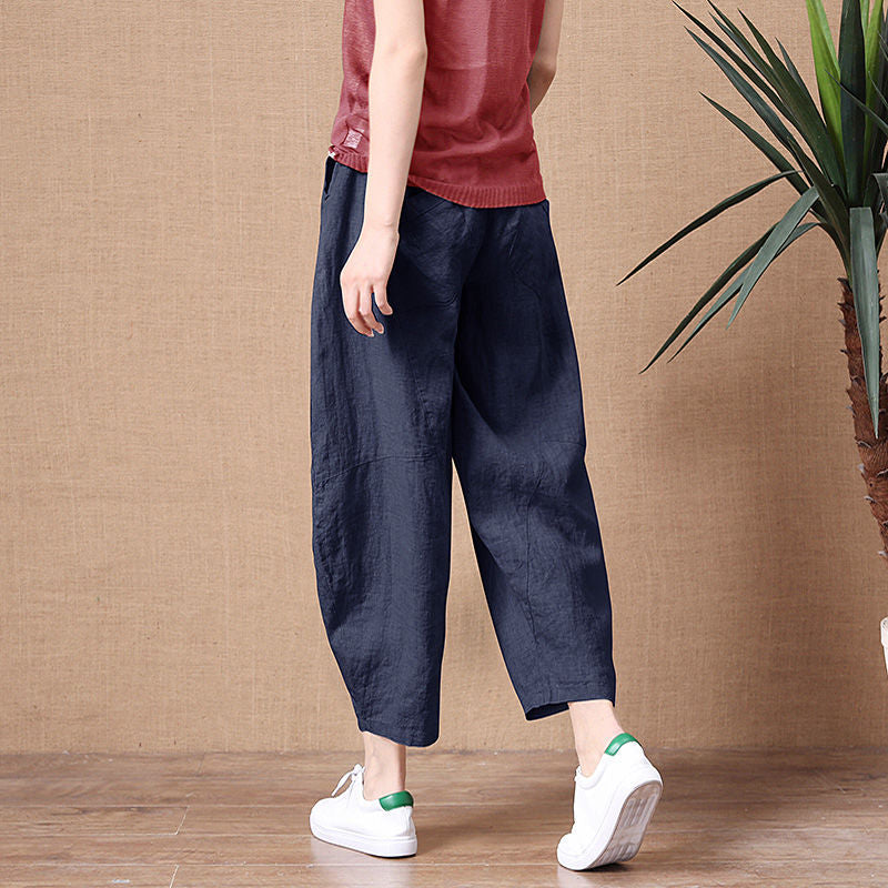Linen Capri Pants