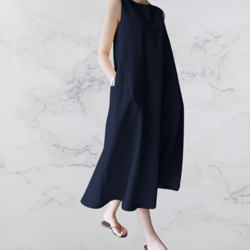 A-Line Cotton/Linen Dress