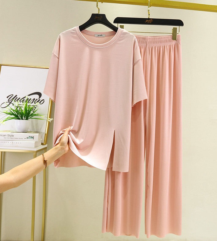 Classic Modal Short Sleeve & Trouser Pajamas