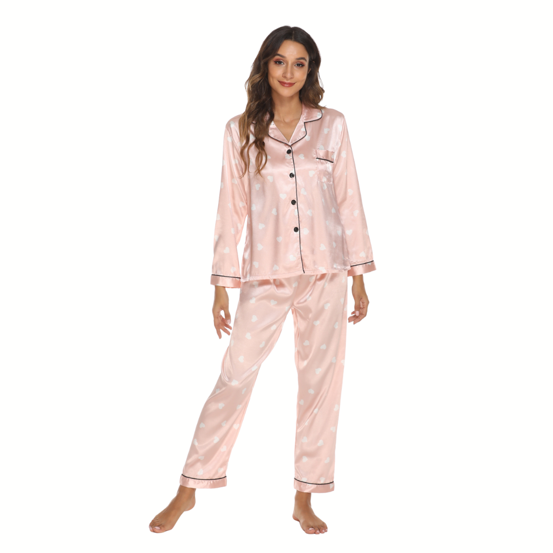 Pink on Pink Printed Pajamas