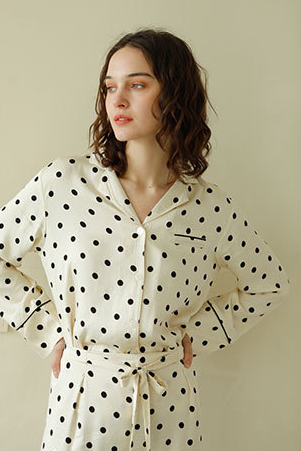Black Polka-Dot Pajamas