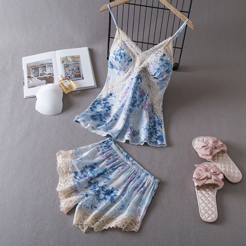 Pastels and Lace Shorts & Camisole